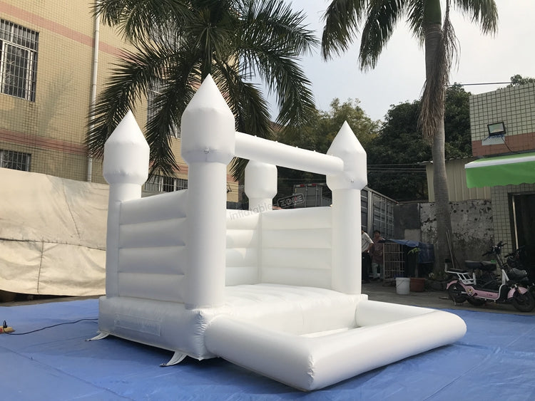 white bounce house with ball pit,white bounce house castle