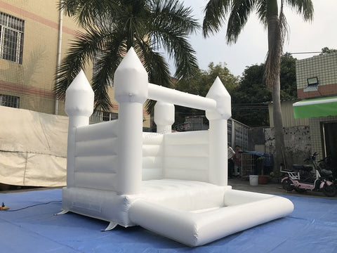 white bounce house with ball pit,white bounce house castle