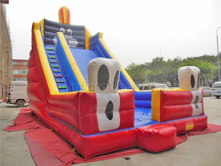 Inflatable big cartoon rabbit foot slide for kids and adults