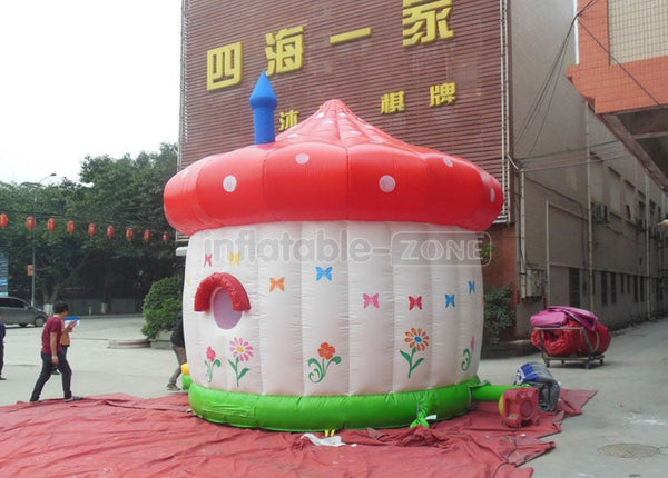 Kids inflatable big round mushroom jumping house