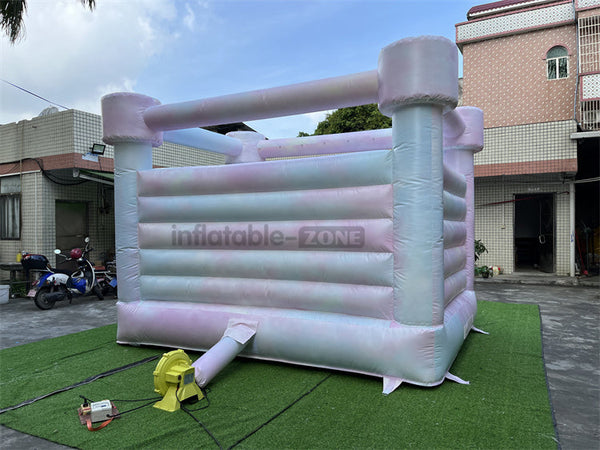 Party rental business  pastel bounce house Colorful  Inflatable Bouncy Castle