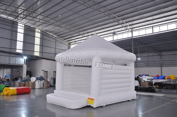 Commercial all white jumping wedding castle,outdoor rental inflatable wedding bouncy castle for wedding party