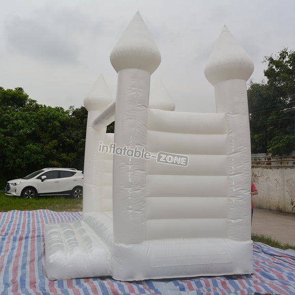 Free shipping small wedding jumping castle/white inflatable castle on sale