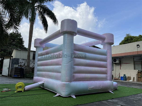 Commercial tie dye Inflatable Wedding Castle White Jumper Bouncer Colorful Bounce House for party and events