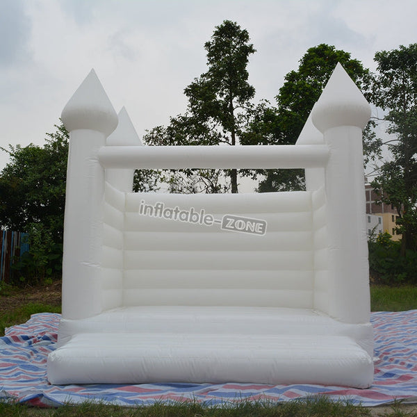 Free shipping small wedding jumping castle/white inflatable castle on sale