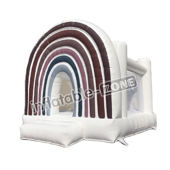 BoHo Style wedding bounce castle rainbow for sale, inflatable rainbow bounce house