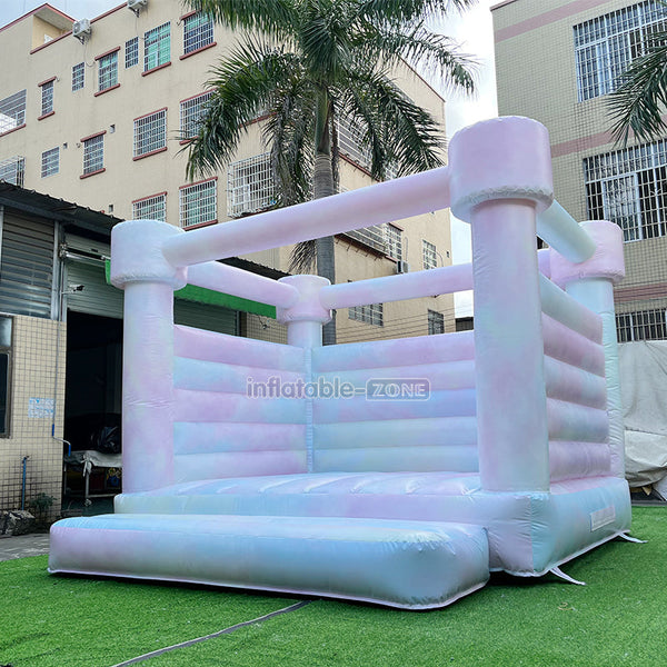 Party rental business  pastel bounce house Colorful  Inflatable Bouncy Castle