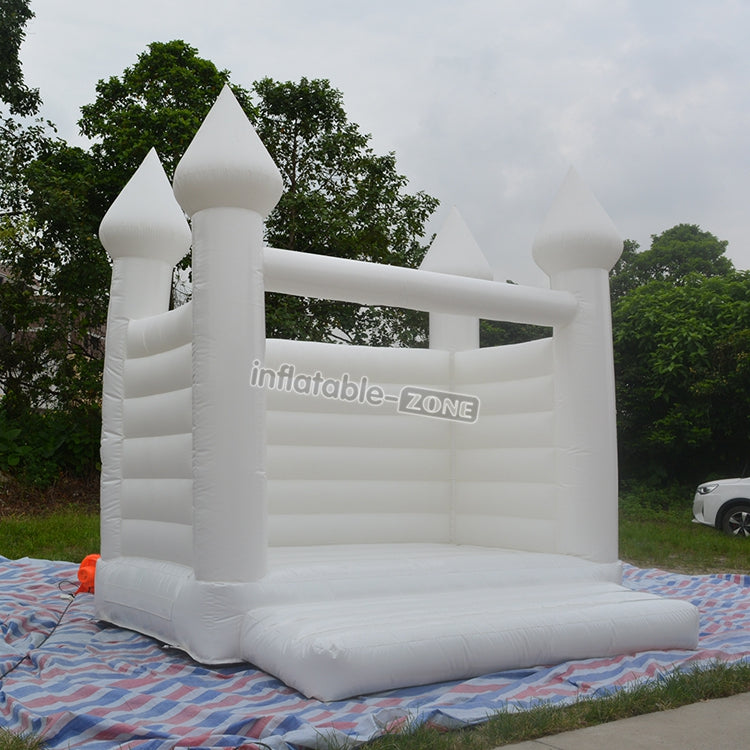 Free shipping small wedding jumping castle/white inflatable castle on sale