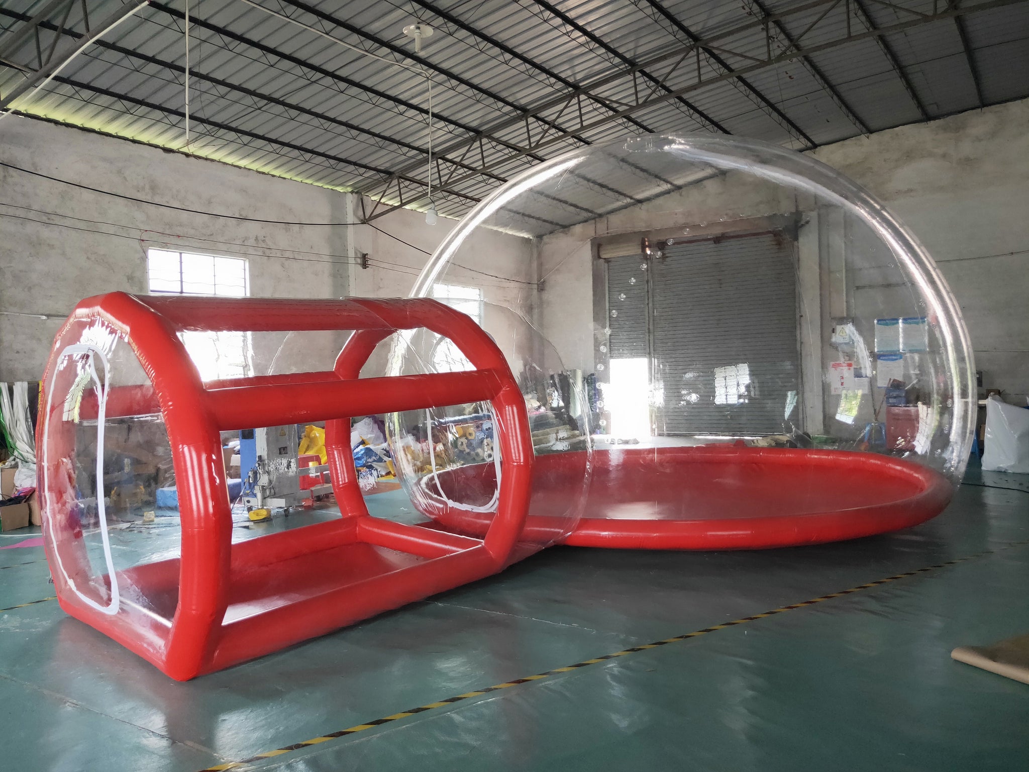 Beautiful Inflatable Bubble Tent Transpa Red Tunnel Bubbl Housefor Picnic