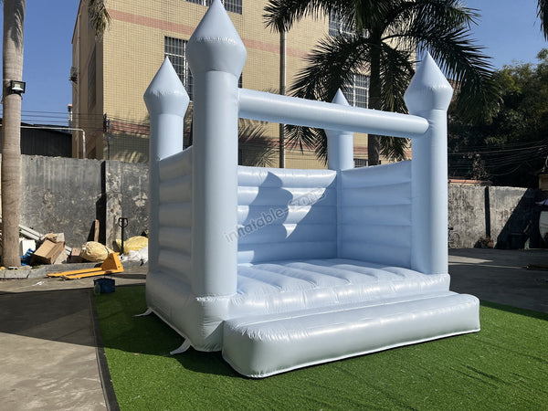 Pastel Blue Wedding Jumping Castle, Wedding Bounce House