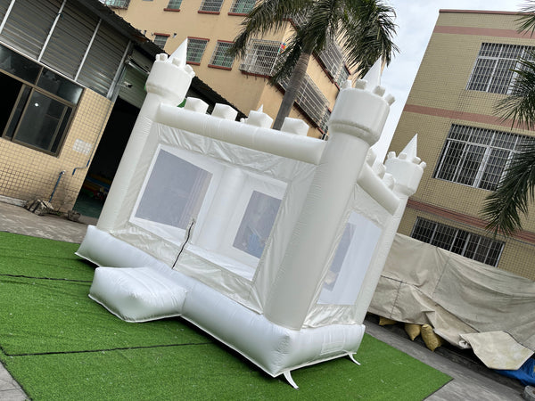 White Nflatable Bouncer Jumping Castle Slide Commercial Bounce House With Slide Bounce House Water Slide