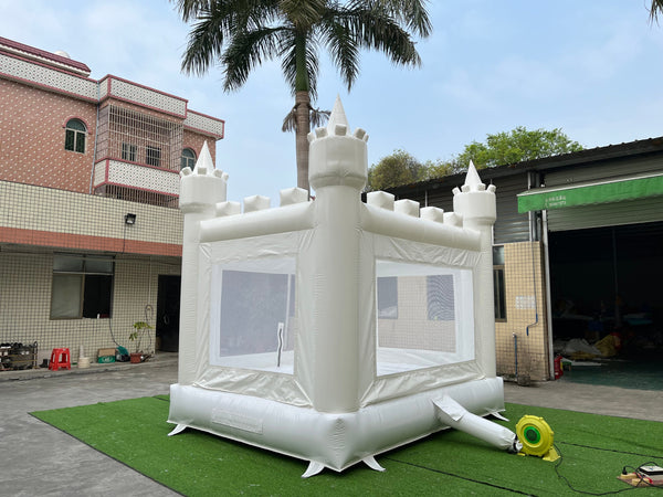 White Nflatable Bouncer Jumping Castle Slide Commercial Bounce House With Slide Bounce House Water Slide