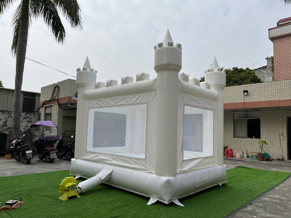 White Nflatable Bouncer Jumping Castle Slide Commercial Bounce House With Slide Bounce House Water Slide