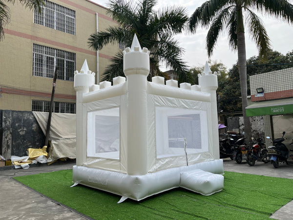 White Nflatable Bouncer Jumping Castle Slide Commercial Bounce House With Slide Bounce House Water Slide