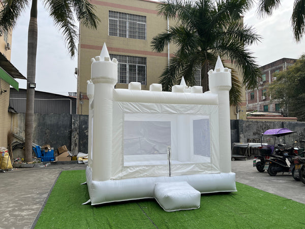 White Nflatable Bouncer Jumping Castle Slide Commercial Bounce House With Slide Bounce House Water Slide