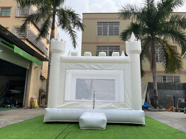 White Nflatable Bouncer Jumping Castle Slide Commercial Bounce House With Slide Bounce House Water Slide