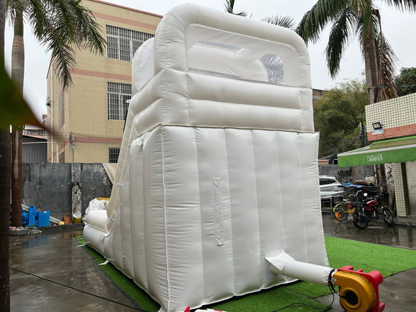 White Custom Inflatable Wedding Bounce Castle White Bounce House Castle