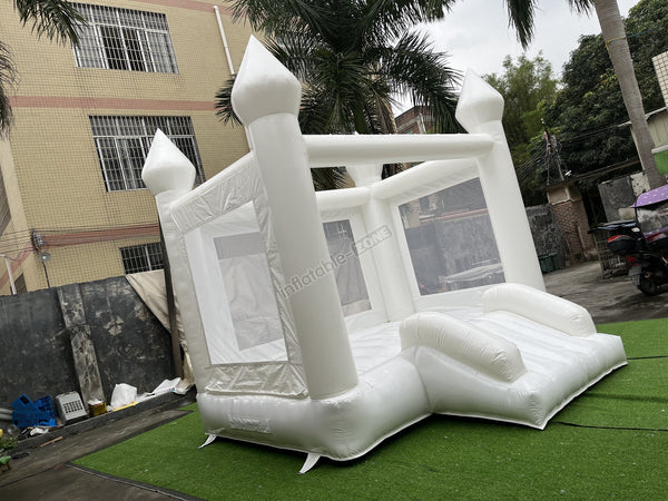 White Inflatable Bounce House White Castle Bounce House Jumper