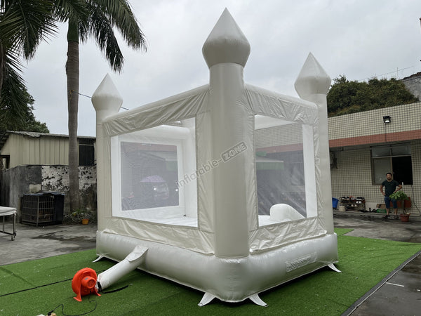 White Inflatable Bounce House White Castle Bounce House Jumper