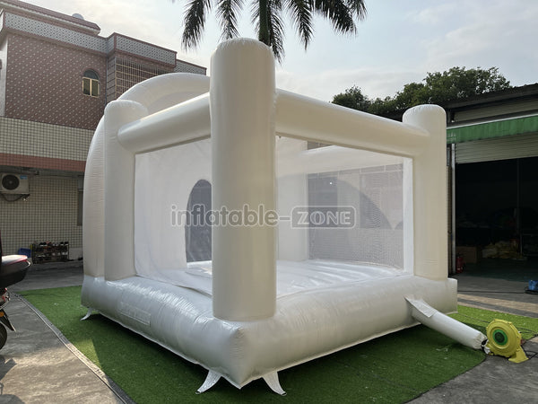 Romantic Rainbow Bridal White Wedding Jumping Castle White Bouncy House Outdoor Party