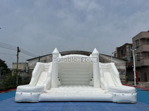 White Bouncer Castle Inflatable Water Slide Wedding Jumpy House Castle