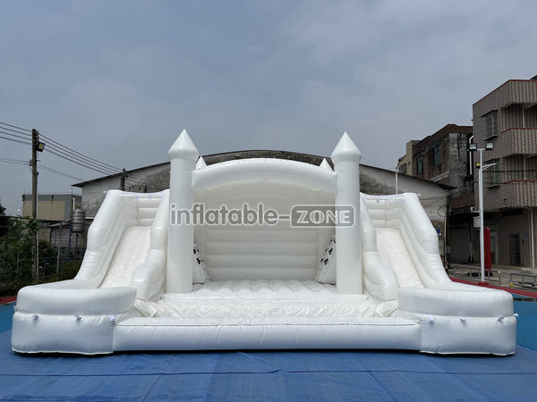 White Bouncer Castle Inflatable Water Slide Wedding Jumpy House Castle