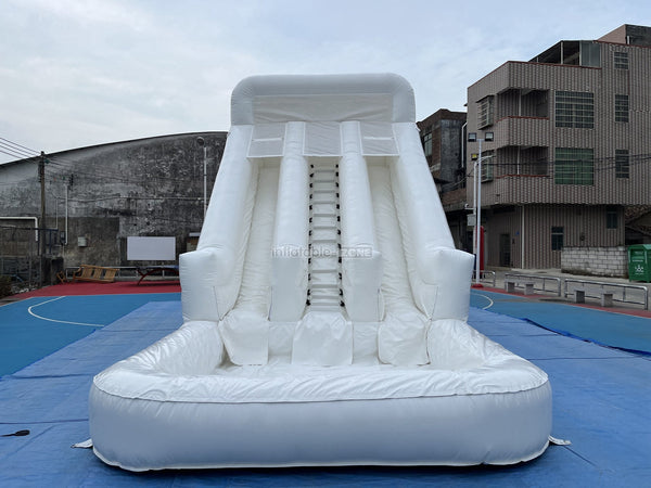 White Wild Inflatable Slide White Inflatable Water Slide White Water Bounce House Jumping