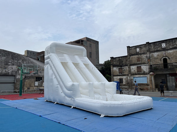 White Wild Inflatable Slide White Inflatable Water Slide White Water Bounce House Jumping