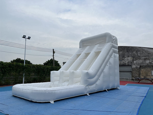 White Wild Inflatable Slide White Inflatable Water Slide White Water Bounce House Jumping