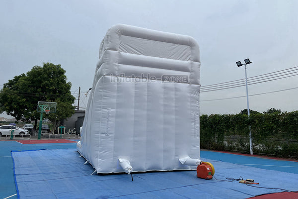 White Inflatable Slide Jumping Castle Swimming Pool Outdoor Commercial  Blow Up Bouncy Waterslide