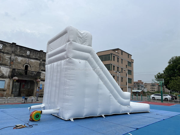 White Wild Inflatable Slide White Inflatable Water Slide White Water Bounce House Jumping