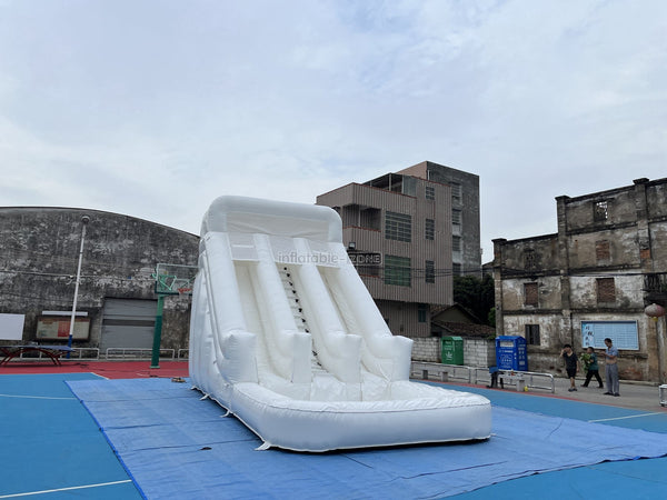 White Wild Inflatable Slide White Inflatable Water Slide White Water Bounce House Jumping