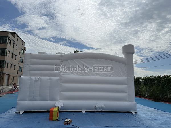 Inflatable White Bounce Castle With Slide Inflatable Water Balloon Pool Jumping House