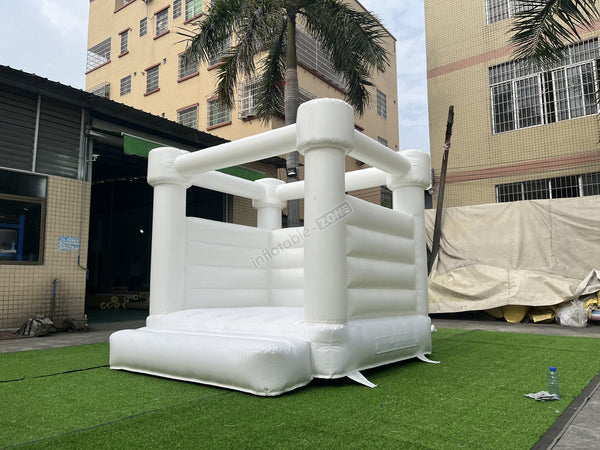 Small Wedding Bounce House White Jumping Castle All White Bounce House