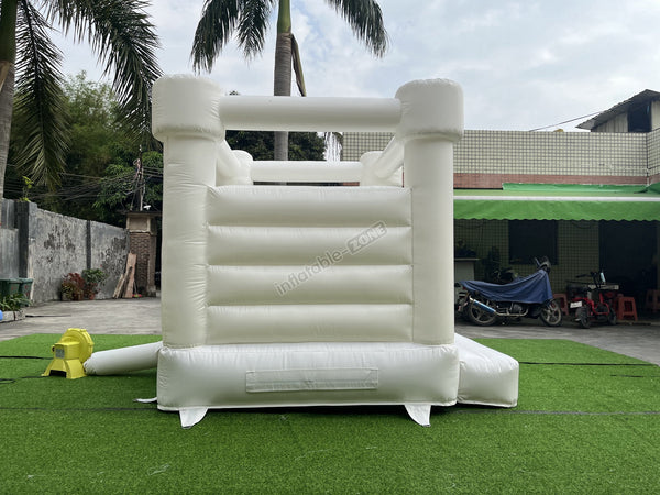 Small Wedding Bounce House White Jumping Castle All White Bounce House