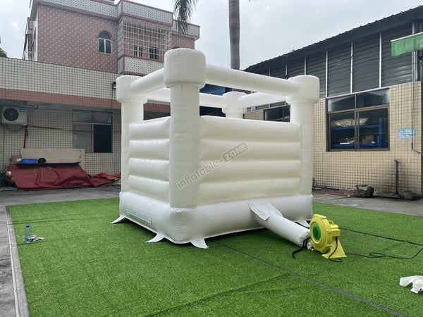 Small Wedding Bounce House White Jumping Castle All White Bounce House