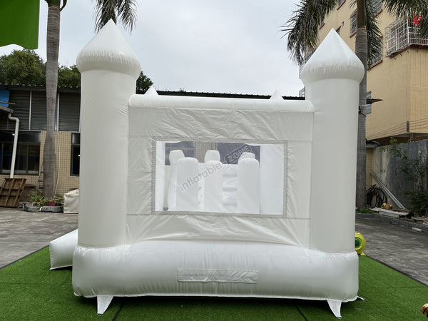 Funny Inflatable Bounce House White With Slide All White Bounce House White Bouncy Castle