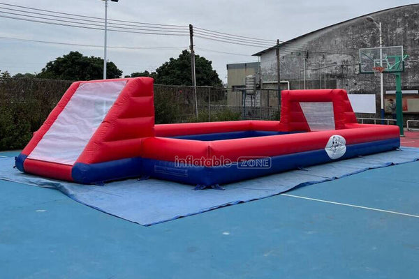 Huge Outdoor Inflatable Football Arena Pitch Interactive Giant Inflatable Soccer Field Sports Games