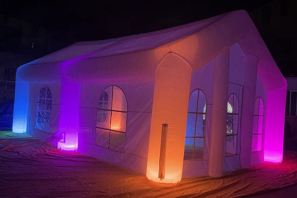 Illumination Inflatable Tent With Led Lights Outdoor Hosue Blow Up Party For Wedding Event