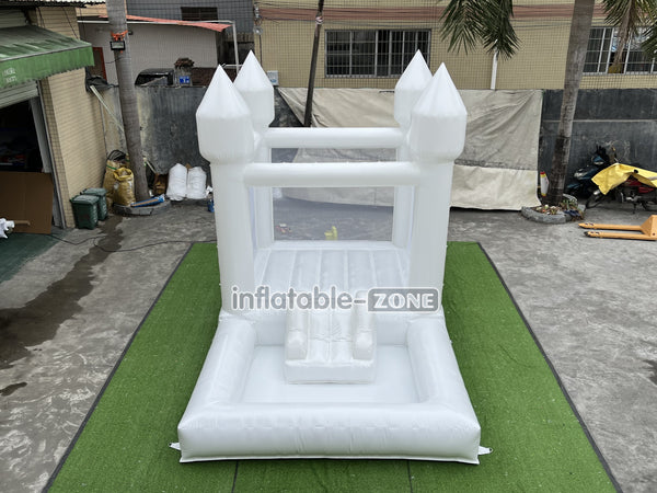 Small Jumpers Inflatable White Bounce House Combo Kids Party Bouncy Castle For Outdoor Party