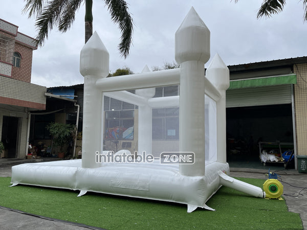 Small Jumpers Inflatable White Bounce House Combo Kids Party Bouncy Castle For Outdoor Party