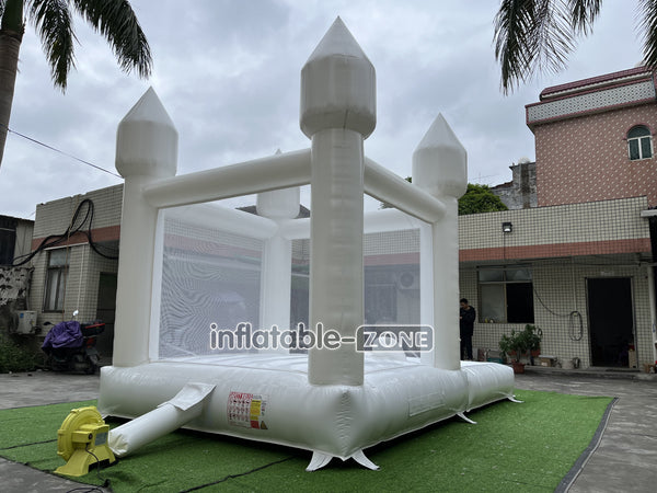 Small Jumpers Inflatable White Bounce House Combo Kids Party Bouncy Castle For Outdoor Party