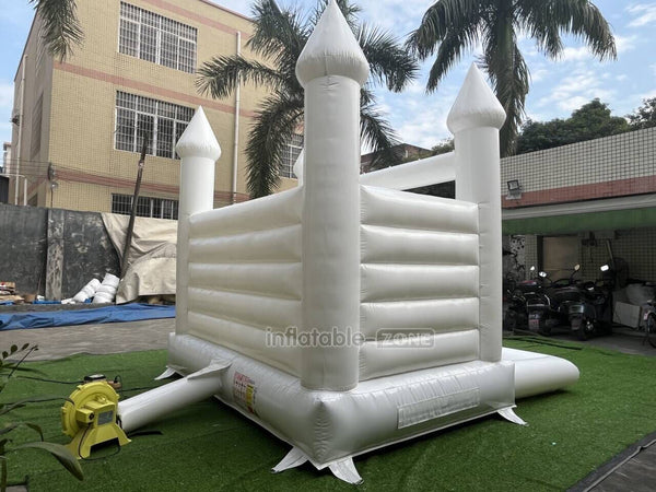 Mini White Bouncy Castle Inflatable Wedding Bouncer Party Yard Bounce House With Kids Ball Pool Pit