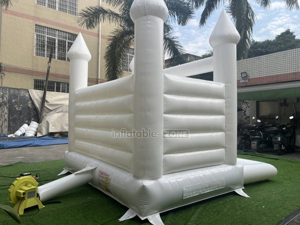 Mini White Bouncy Castle Inflatable Wedding Bouncer Party Yard Bounce House With Kids Ball Pool Pit