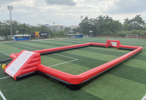 Red Black Color Inflatable Soccer Field Football Arena