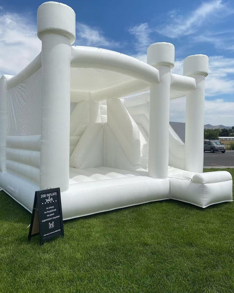 White Bounce House Bouncy Castle Wedding White Bounce House White Jump Castle