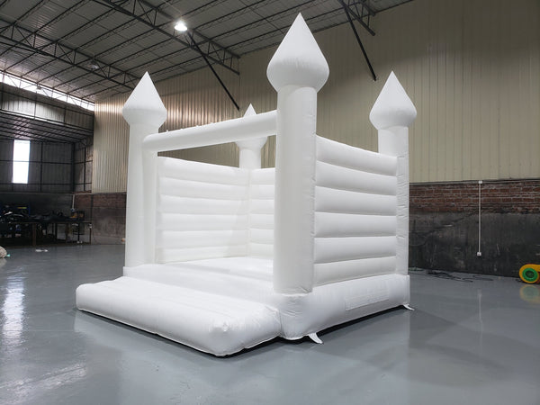 White Gorgeous Inflatable Wedding Bouncer Outdoor Bounce House Jumping Bouncy Castle For Kids Birthday Party