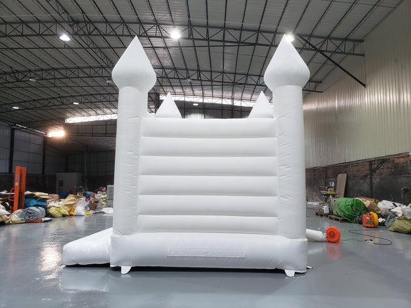 White Gorgeous Inflatable Wedding Bouncer Outdoor Bounce House Jumping Bouncy Castle For Kids Birthday Party