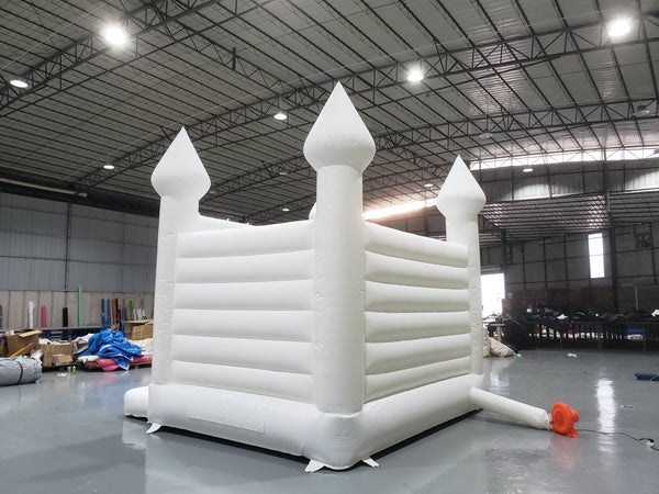 White Gorgeous Inflatable Wedding Bouncer Outdoor Bounce House Jumping Bouncy Castle For Kids Birthday Party