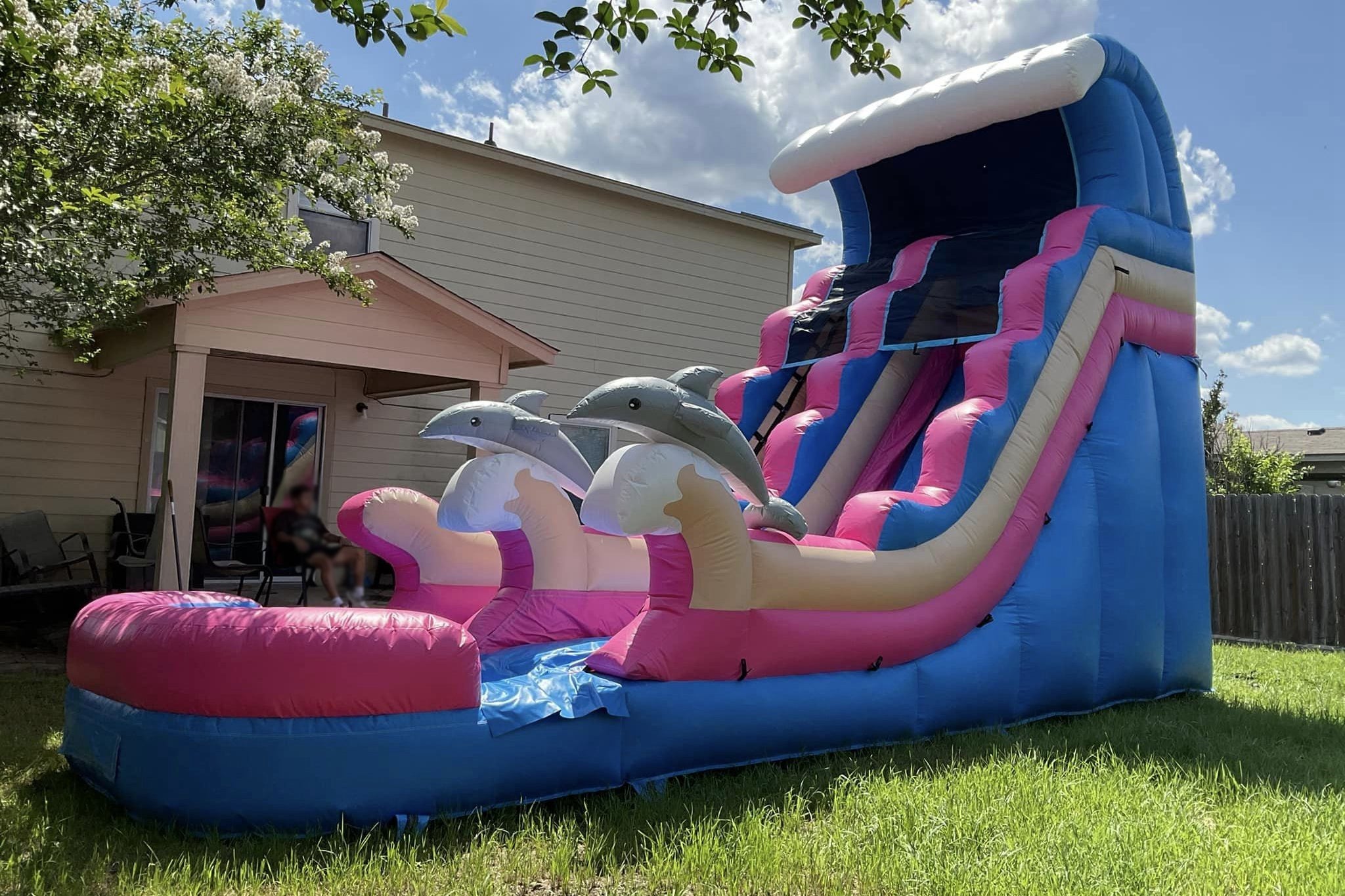 Blow Up Slide Water Inflatables Bounce House Adults And For Pool Double Lane With Slip